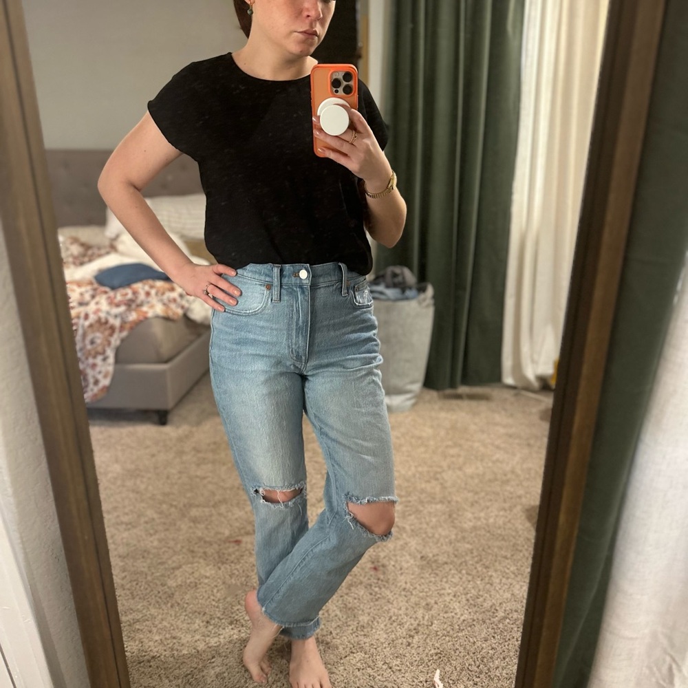 Madewell Light Blue Distressed Jeans